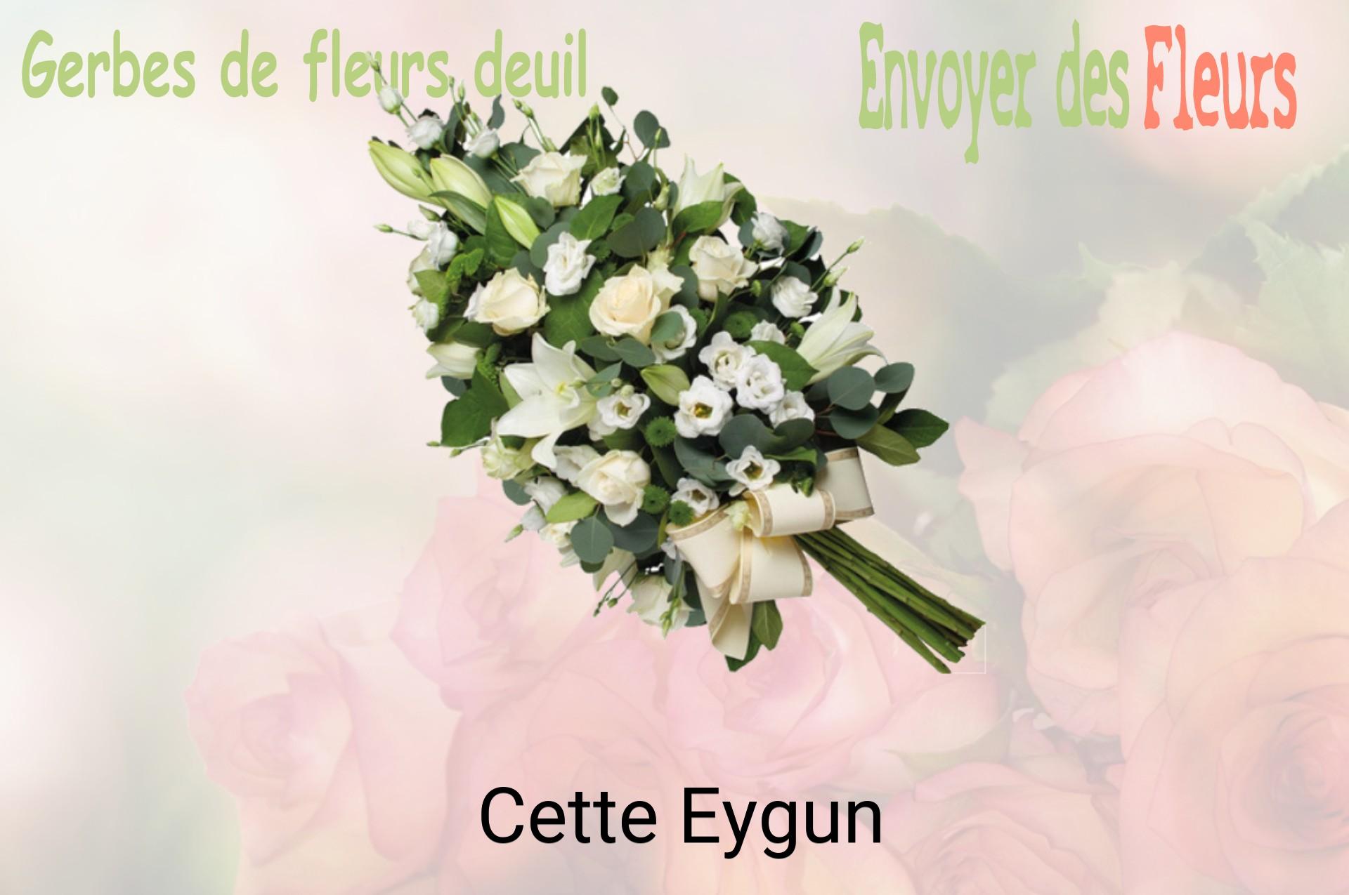 Gerbe de fleurs de deuil livrée à Cette-Eygun